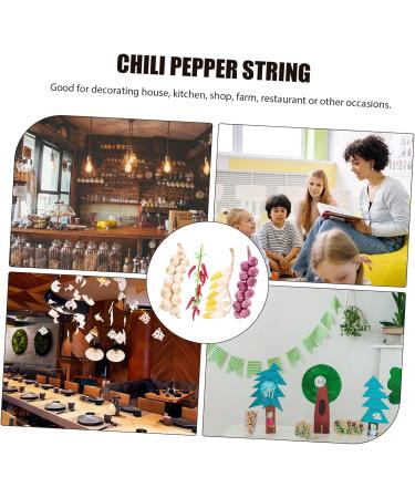 4pcs String Simulated Garlic Hanging Skewers Vegetable Reward - Buy Online on GoSupps.com