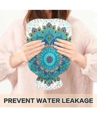 NAANLE Hot Water Bottle with Cover - 1L Paisley Transparent Heat Bottle for Menstrual Cramps Pain Relief & Therapy - Buy Online on GoSupps.com