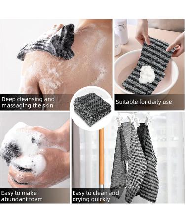 VIPITH Exfoliating Back Scrubber - Shower Bath Wash Towels for Men and Women - Body Scrubbing Brush Loofah Exfoliator - 2 Pack - Buy Online on GoSupps.com