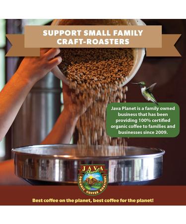 Java Planet Colombian Organic Coffee Beans - Low Acid, Non GMO, Medium Dark Roast - 1LB Bag - Buy Online on GoSupps.com