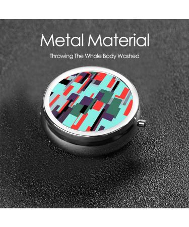 Striped Round Pill Box Organizer - 3 Compartment Portable Travel Solution for International Shipping - Buy Online on GoSupps.com