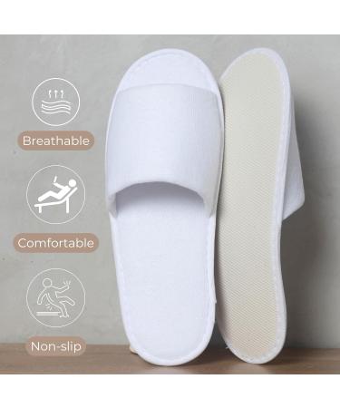 Disposable Slippers for Guests - 25 Pairs Travel & Home Spa Slippers for Women | Hotel & Indoor Use - Buy Online on GoSupps.com