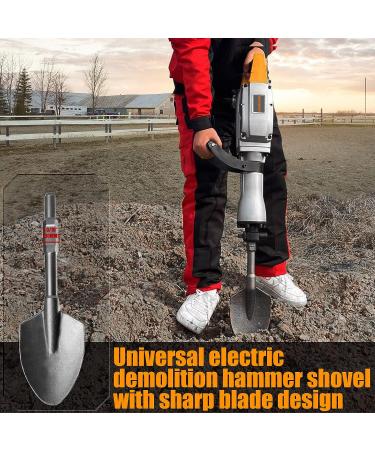 HIGOSPRO 5 Inch Wide Hex Shank Clay Spade Chisel Bit | Demolition Jack Hammer Tool | 17.1 Inch Long Alloy Steel Construction - Buy Online on GoSupps.com