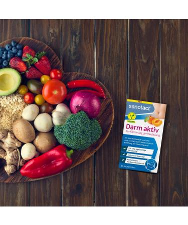 Sanotact Intestine Active - 6 x 84 Chewing Tablets for Digestive Health | 100% Vegan | Natural Fiber & Inulin | Supports Normal Intestinal Function - Buy Online on GoSupps.com