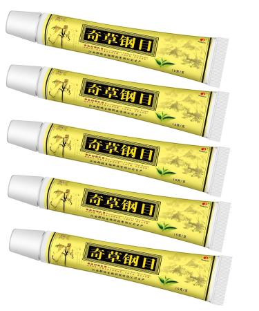 NVYUE 5PCS Natural Chinese Herbal Cream Eczema,Psoriasis Creams Dermatitis and Eczema Pruritus Psoriasis,Anti-Itch Cream External Use Only,Dermatitis,Inflammation and Rashes