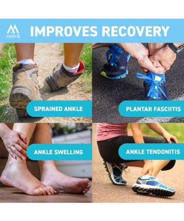 med-fit Stride-Flex Ankle Support 3D fabric technology 360 degrees of compression. Ideal for Ligament Damage Sprained Ankle Plantar Fasciitis Joint Pain and Tendonitis (1 Green Medium) Medium Green 1 - Buy Online on GoSupps.com
