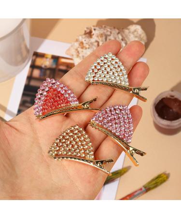 DAZAIGE 4 Pairs Rhinestone Cat Ear Hair Clips - Sparkly Hair Barrettes for Women and Girls - Buy Online on GoSupps.com