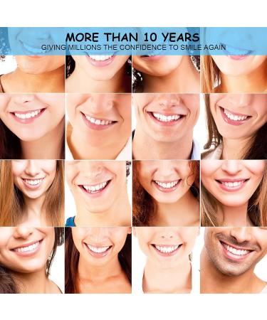 Buy Brigtviee 2 Pairs of False Teeth Veneers - Temporary Cosmetic Tooth Covers for Men & Women - Buy Online on GoSupps.com