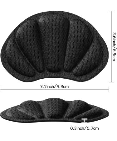 Back of Heel Cushion Pads - Adhesive Heel Grips for Boots & Loose Shoes | Reusable Inserts for Men & Women | Improve Shoe Fit | 4PCS Black - Buy Online on GoSupps.com