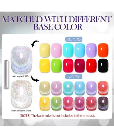 Born Pretty 9D Cat Magnetic Gel Polish - Holographic Rainbow Reflective Nail Art | 7ML - Buy Online on GoSupps.com