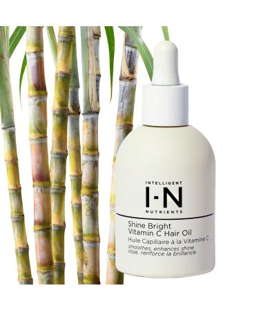 Intelligent Nutrients Shine Bright Vitamin C Hair Oil Luxurious Radiance and Strengthening for All Hair Types Vegan 1.7 Oz