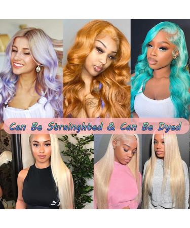24 Inch Blonde Body Wave Lace Front Wig Human Hair - 180% Density, Pre Plucked with Baby Hair, HD Lace Frontal - 613 Blonde Wig for Black Women - Buy Online on GoSupps.com