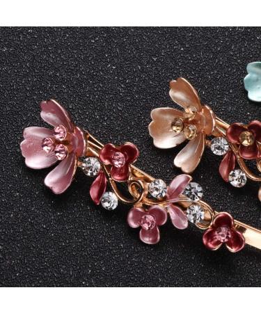 minkissy Rhinestones Hairpin Vintage Barrette Bobby Pin Elegant Headdress for Women Girls (blue Pink Purple Coffee Each Two) - Buy Online on GoSupps.com