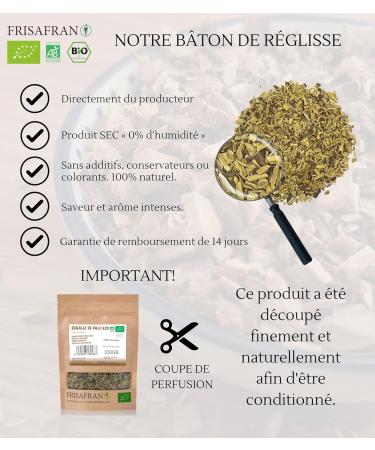 FRISAFRAN - Infusion of cut licorice root | Ecological | Direct from the producer | grown in Navarra - 100Gr - Buy Online on GoSupps.com