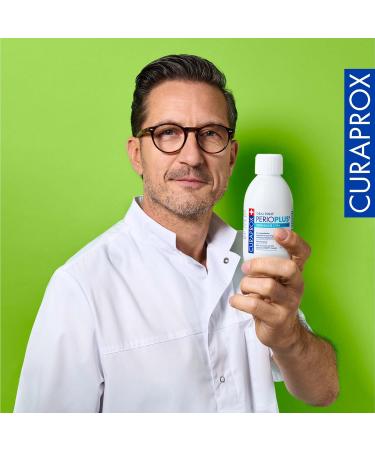 Curaprox Perio Plus Mouthwash - 200ml Citrox Formula for Bad Breath & Inflammation Alcohol-Free with Chlorhexidine & Hyaluronic Acid - Buy Online on GoSupps.com