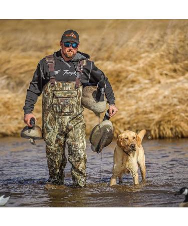 HISEA Neoprene Chest Waders with Boots - Truetimber Drt Camo, Size 11 | Men's Duck Hunting Waders - Buy Online on GoSupps.com