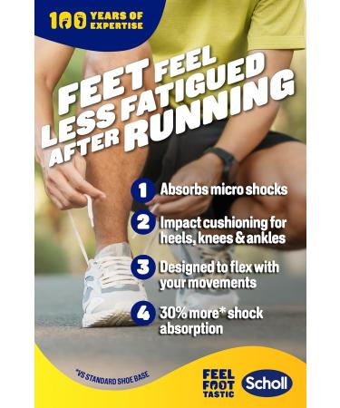 Scholl GelActiv Men's Comfort Sports Insoles - Pressure Relief & Odor Protection Size 40-46.5 - Perfect Fit for Athletic Shoes - Buy Online on GoSupps.com
