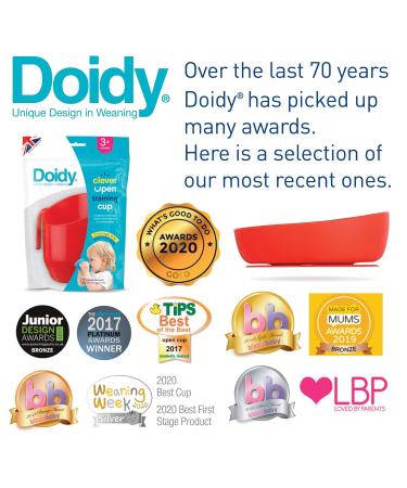 Doidy Cup for Babies & Toddlers - Open Drinking Cup with Unique Sloping Shape & Handles - Ideal for Milk Water & Juice - Perfect for Weaning - Blue - 3 Months+ - Buy Online on GoSupps.com