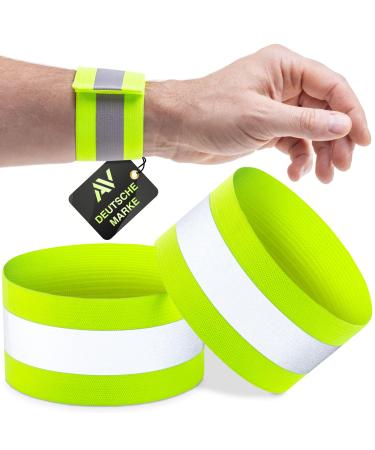 Avana reflector band Reflecting safety band Reflector Elastic bracelet Safety jogging bike run children reflex band (neon yellow) 2er set - Buy Online on GoSupps.com