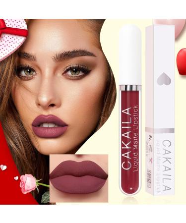 Yueci Matte Lip Gloss Lipstick - Long-Lasting Moisturizing & Waterproof 12H - Non-Stick Non-Fading - 1 ml Pack #06 - Buy Online on GoSupps.com
