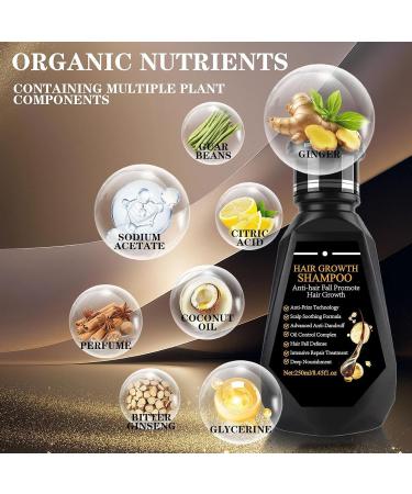 GkgWuxf Hair Loss Shampoo 250ml Anti Thinning Shampoo Natural Strengthening Conditioner for Volumizing Deep Cleansing Soothing Scalp - Buy Online on GoSupps.com