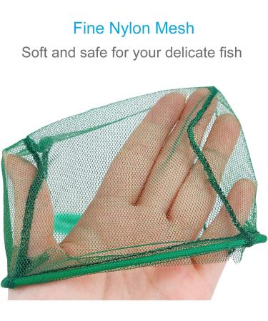 Pawfly 4 Inch Aquarium Net - Fine Mesh Small Fish Catch Net with Plastic Handle (Green, 1 Pack) - Buy Online on GoSupps.com