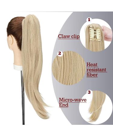 Ponytail Extension Braid | Heat-Resistant Micro-Wavy Hair | 22 Dark Blonde & Mix Shades | Realistic Stretch Hair Extensions - Buy Online on GoSupps.com