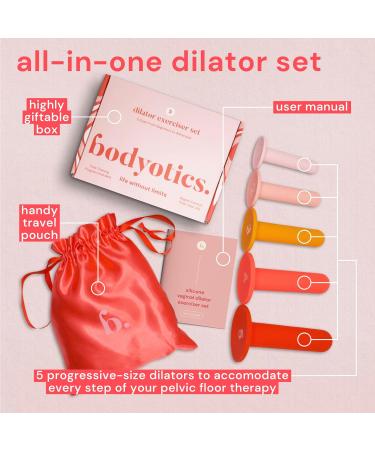 Bodyotics Silicone Pelvic Floor Muscle Trainer Set of 5 - Women's Dilators for Effective Release and Strengthening - Bodyotics - Buy Online on GoSupps.com