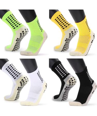 MEIANJU Men's Soccer Grip Socks 6 Pair Gift Box - Anti Slip Non Slip Grip Pads for Football Basketball Sports - Multicolor - Size 6-10 - Buy Online on GoSupps.com