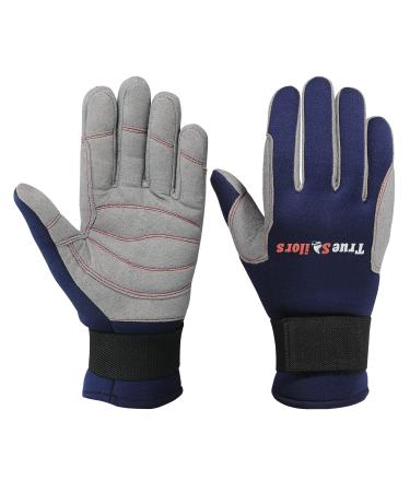 TRUE SAILORS Winter Men Sailing Gloves Full Fingers All Weather Gripping Gloves XLarge