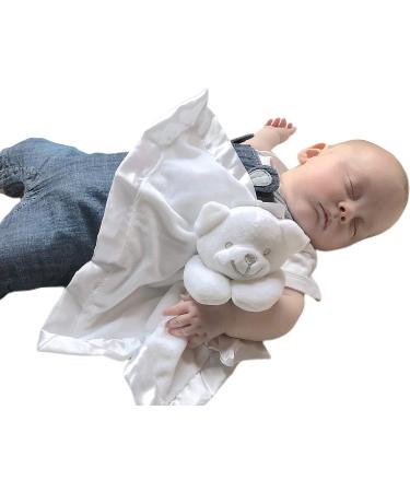 BUSHBABY Unisex Baby Comfort Blanket Gift Set - Plush Teddy Soft Toy in White Cube Box 10cm - Perfect 1st Birthday or Newborn Present - Buy Online on GoSupps.com