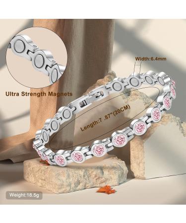 Jeroot Women's Magnetic Arm Band - Ultrastark Titanstahl Bracelet with Distance Tool - Stylish Pink Gift - Buy Online on GoSupps.com