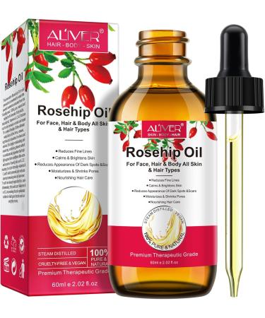 NVXNMSD 120 ml pure rosehip oil with unsaturated fatty acids 100 natural coldpressed oil moisturizing for antiaging fades wound healing revitalizes skin and hair - Buy Online on GoSupps.com