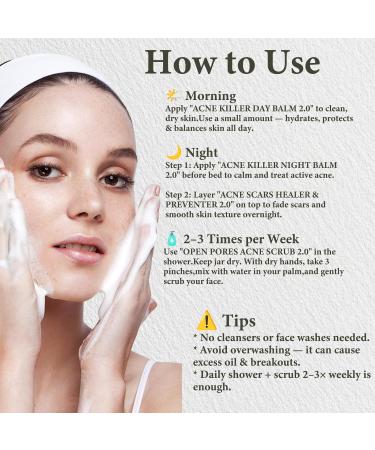 Organic Acne & Redness Relief Set Organic Acne & Redness Killer Balm Natural Clearing Balm for Face Soothing Breakout Control & Skin Repair Kit for All Skin Types 4PCS 4 Fl Oz (Pack of 1) - Buy Online on GoSupps.com