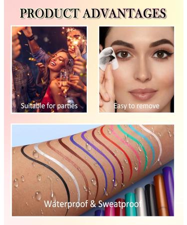  LYSdefeu Matte liquid eyeliner pen waterproof purple eyeliner pigmented with long-lasting wear smudge-proof ultra-soft - Buy Online on GoSupps.com