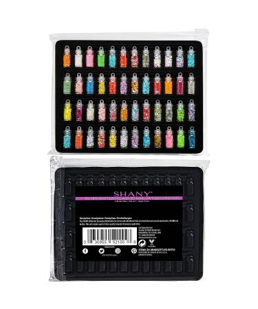 SHANY 3D Nail Art Decoration Mini Bottles - 48 Glass Bottles + Free Nail Art Tweezer - Buy Online on GoSupps.com