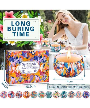 Encoun 12PCs Scented Candle Gift Set - Aromatherapy Soy Wax Candles for Women | Perfect for Mother's Day Birthdays & Special Occasions - Buy Online on GoSupps.com
