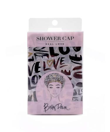 Betty Dain Hipster Collection True Love Shower Cap - Waterproof PEVA, Oversized Design, Elasticized Hem - 1 Pack - Buy Online on GoSupps.com