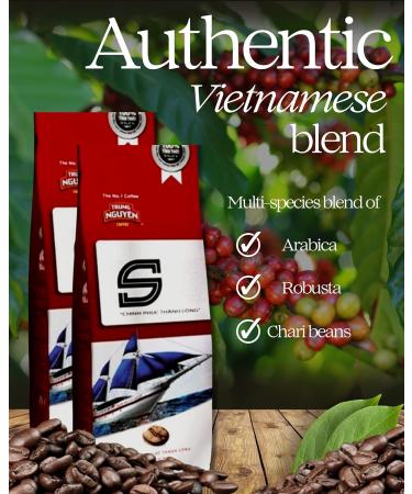 Vietnamese Coffee - Trung Nguyen Coffee S Blend 500g x 2 - Buy Online on GoSupps.com