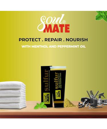SOUL MATE Sulfur Anti-Dandruff Hair Cream with Menthol | Fast Relief & Scalp Treatment | Moisturizer for Dry Itchy Scalp | 5.9oz - Buy Online on GoSupps.com