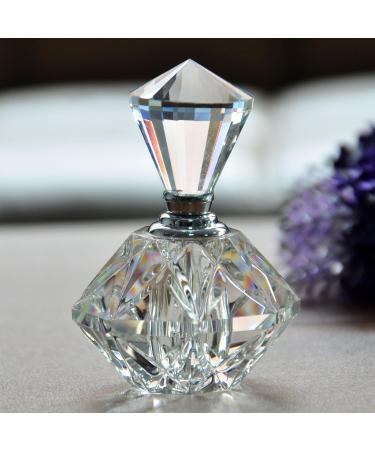 H&D Clear Art Carved Crystal Mini Refillable Perfume Bottle - 5ml (Set of 3) - Elegant Travel Size Fragrance Containers - Perfect Gift Idea - Buy Online on GoSupps.com