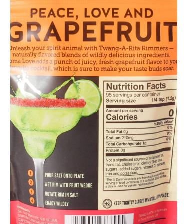 Twang-a-Rita Rimming Salt Variety Pack - 4 oz Pouch (2 Pack) Paloma Love (Grapefruit) - Buy Online on GoSupps.com