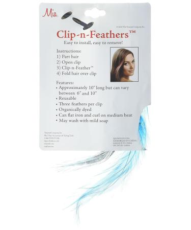 Mia Clip-n-Feathers Hair Feather - Blue - 1 Ounce | Stylish Hair Accessories for All - Buy Online on GoSupps.com
