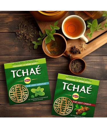 Lipton Tcha Green Tea Cold or Hot Infusion Mint Flavor Freshness 100% Natural Ingredients 20 Sachets P - Buy Online on GoSupps.com