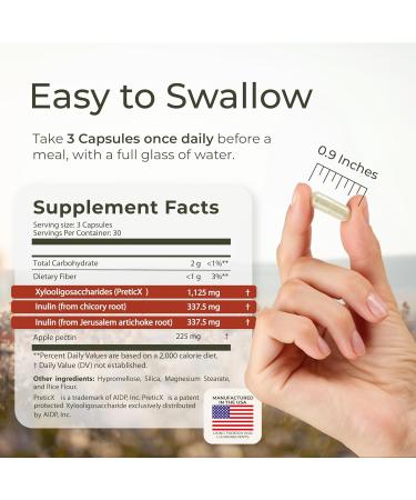 PUREHEALTH RESEARCH Improbiome Prebiotic Fiber Supplement - Natural Support for Healthy Gut Prebiotics - Digestive Nutritional Supplements - Apple Pectin Capsules - 90ct - Buy Online on GoSupps.com