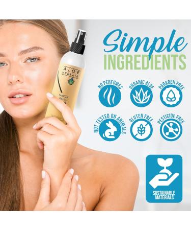 NaPCA Facial Moisturizer Spray - Cooling & Hydrating Face Mist with Pure Sodium PCA Rose Water & Aloe for Refreshing Toning - Buy Online on GoSupps.com