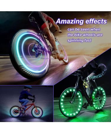 Fussion Upgraded Multicolor Changing LED Bike Wheel Lights with App Control - Waterproof, 7 Colors, 29 Lighting Modes - Great Gifts for All - Patent Pending (2 Wheels) - Buy Online on GoSupps.com