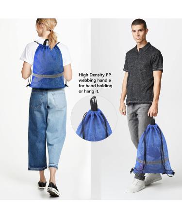 BeeGreen Mesh Drawstring Beach Backpack - Lightweight & Durable Blue Sackpack - Buy Online on GoSupps.com