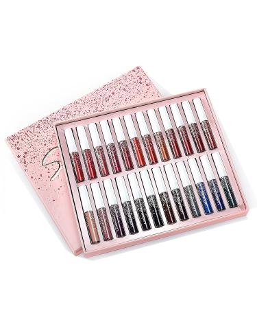 Petansy 24 Colors Liquid Matte Lipstick Set | Waterproof Long Lasting Lip Gloss with Gift Box for Ultimate Beauty & Makeup - Buy Online on GoSupps.com
