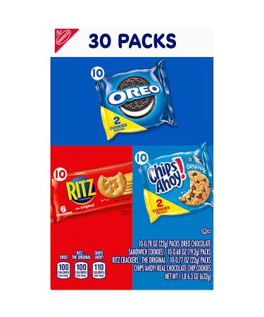 Nabisco Cookies & Cracker Variety Pack - OREO, RITZ, CHIPS AHOY! - 30 Snack Packs - Buy Online on GoSupps.com